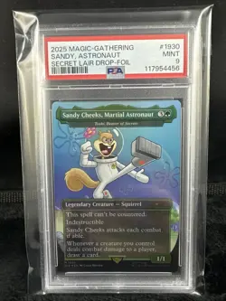 2025 MTG SECRET LAIR DROP FOIL #1930 SANDY CHEEKS, MARTIAL ASTRONAUT PSA 9 - Image 1