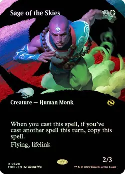 Foil Sage of the Skies (Borderless) [Tarkir: Dragonstorm] MTG - Image 1