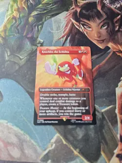 Knuckles The Echidna NON-FOIL Sonic Secret Lair MTG Magic The Gathering - Image 1