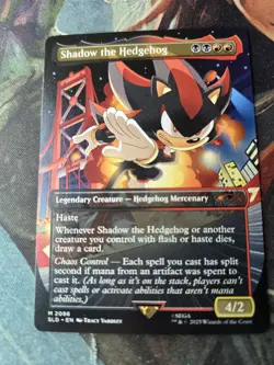 Shadow the Hedgehog NON-FOIL Sonic Secret Lair MTG Magic The Gathering - Image 2