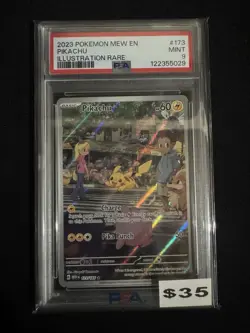 2023 POKEMON MEW EN-151 ILLUSTRATION RARE #173 PIKACHU - PSA 9 - Image 1
