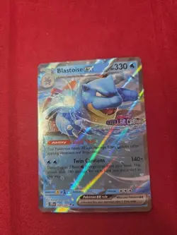 Pokemon Blastoise ex 030/142 Stellar Crown Stamped Promo NM - Image 1
