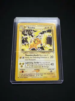 Pokemon TCG Raichu #21 Neo Revelation Unlimited Rare LP - Image 3