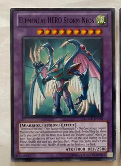 Elemental HERO Storm Neos LCGX-EN073 Unlimited Yugioh Card Jaden Yuki LP - Image 1