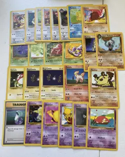 Pokemon Lot Of 25 Vintage Cards, MP+ Unlimited. - Image 1