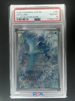 2025 POKEMON JTG EN-JOURNEY TOGETHER ILLUSTRATION RARE #161 ARTICUNO PSA 10 - Image 1