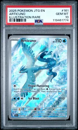 2025 POKEMON JTG EN-JOURNEY TOGETHER ILLUSTRATION RARE #161 ARTICUNO PSA 10 - Image 1