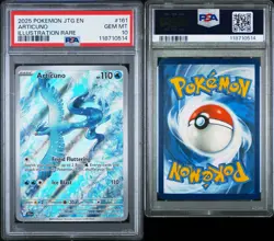 2025 POKEMON JTG EN-JOURNEY TOGETHER ILLUSTRATION RARE #161 ARTICUNO PSA 10 - Image 2