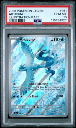 2025 POKEMON JTG EN-JOURNEY TOGETHER ILLUSTRATION RARE #161 ARTICUNO PSA 10 - Image 1
