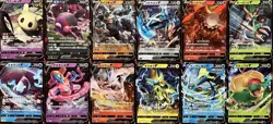 set of 12 authentic Pokemon Card Japanese Mimikyu V Morpeko Machamp Metagross - Image 1