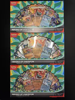 Pokemon TCG Masks of Ogerpon Premium Collection Box Sealed New (Set of 3 Boxes) - Image 2