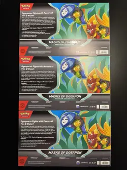 Pokemon TCG Masks of Ogerpon Premium Collection Box Sealed New (Set of 3 Boxes) - Image 3