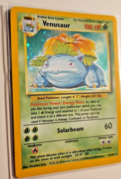 Venusaur 15/102 Base Set Unlimited 1999 Holo Rare Vintage Pokemon Card - LP - Image 2