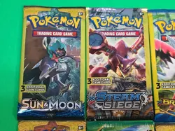 New Pokemon TCG Sun & Moon And XY 3 Card Booster Packs Assorted Lot X6 Sealed - Image 2