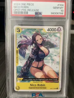 Nico Robin OP07-104 500 Years in the Future Pre-Release Cards PSA 10 - Image 2