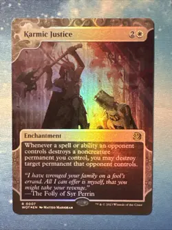 Karmic Justice - WOT #7 | FOIL | NM | MTG | BORDERLESS | FULL ART | SHOWCASE - Image 1