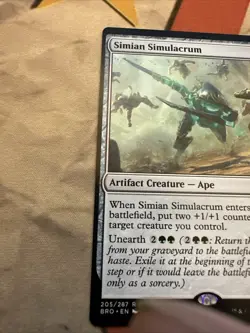 MTG Simian Simulacrum BRO #205/287 Off-Cut Error! - Image 2