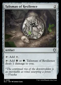 x4 Talisman of Resilience U MTG Commander: Bloomburrow M/NM, English - Image 1
