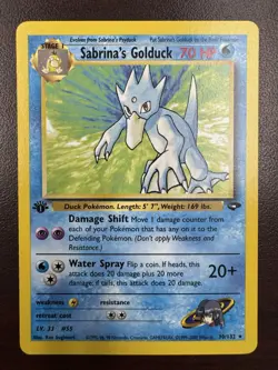 Pokemon Sabrina's Golduck Gym Challenge 1st Edition Non-Holo Rare 30/132 (NM-) - Image 1
