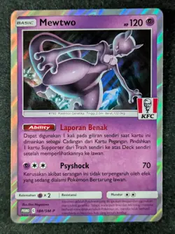 2021 Pokemon MEWTWO 184/SM-P KFC Chaki Kids Meal Promo | Indonesian (A) - Image 1