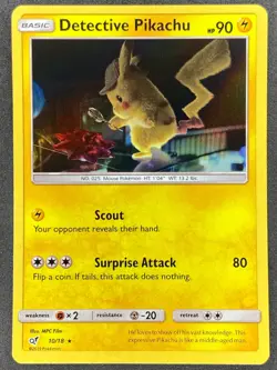 Pokemon Detective Pikachu 10/18 DET Detective Pikachu LP/NM - Image 1