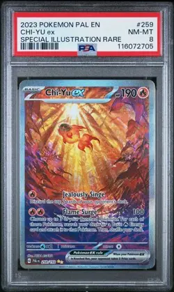2023 POKEMON PAL EN-PALDEA EVOLVED SPECIAL ILLUSTRATION RARE CHI-YU 259 EX PSA 8 - Image 1