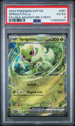 2024 POKEMON SVP EN-SV BLACK STAR PROMO #087 SPRIGATITO EX PSA 4 - Image 1