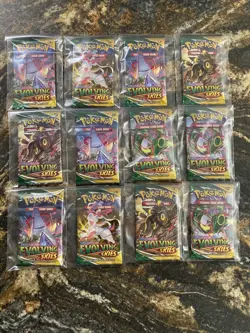 Pokemon Evolving Skies Booster Pack Factory Sealed X12 1/3 Booster Box Quantity - Image 1