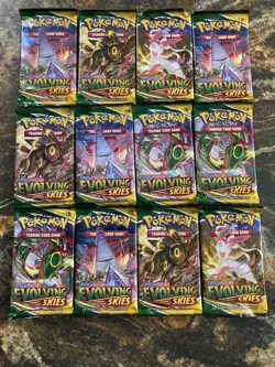 Pokemon Evolving Skies Booster Pack Factory Sealed X12 1/3 Booster Box Quantity - Image 2