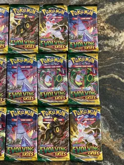 Pokemon Evolving Skies Booster Pack Factory Sealed X12 1/3 Booster Box Quantity - Image 4