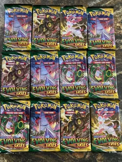 Pokemon Evolving Skies Booster Pack Factory Sealed X12 1/3 Booster Box Quantity - Image 5