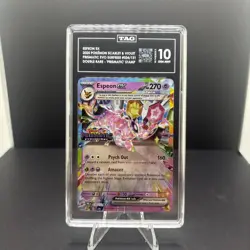 Pokemon Espeon ex Prismatic Evolutions Stamp 034/131 TAG 10 GEM MINT - Image 1
