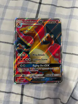 2017 POKEMON SM BLACK STAR PROMO SM60 FULL ART/CHARIZARD GX CHARIZARD GX PREMIUM - Image 1
