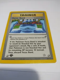 Pokemon 1st EDITION Focus Band 86/111 Non-Holo Rare Trainer Neo Genesis NM to MT - Image 1