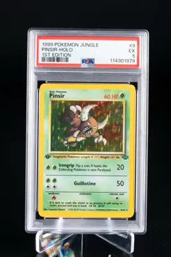 Pinsir 9/64 1st Edition PSA 5 Holo 1999 Jungle Pokemon Card - Image 1
