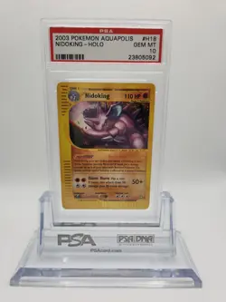 PSA 10 Nidoking Holo H13/H32 - Aquapolis Pokemon Card 2003 - Image 1