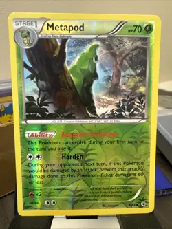 METAPOD - 4/83 - XY GENERATIONS - Reverse Holo - Pokemon Card - NM - Image 1