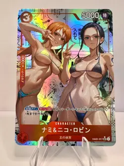 Nami & Nico Robin ONE PIECE Custom Sexy Goddess Waifu Anime Doujin Card - Image 1