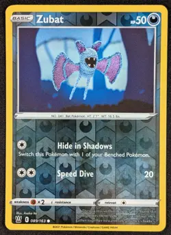 Zubat 2021 Battle Styles Reverse Holo Pokemon Card 089/163 (NM) - Image 1