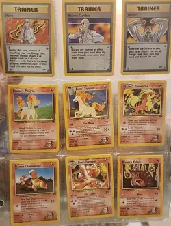 Pokemon Gym Heroes/Gym Challenge Blaine Themed 9 Card Lot - - Holo Trainer - Image 1