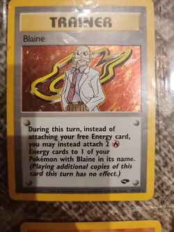 Pokemon Gym Heroes/Gym Challenge Blaine Themed 9 Card Lot - - Holo Trainer - Image 2