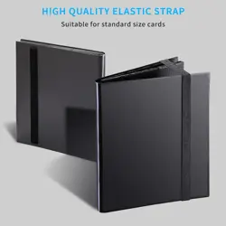 360 Card Pocket Binder with Elastic 9 Pocket Trading Cards Album Folder, Black - Image 4