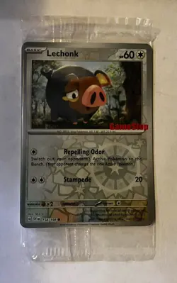 Pokemon Lechonk 154/198 Holo Trading Card Scarlet & Violet Set GameStop Promo - Image 1