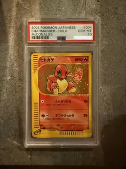 2002 Pokemon Japanese McDonald's #004 Charmander Holo PSA 10 GEM MINT - Image 1
