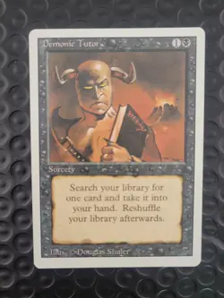MTG Revised Edition (3rd) Demonic Tutor Regular Uncommon Lightly Played - Image 1
