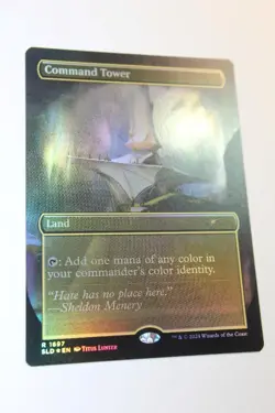 MTG Command Tower x1-Rainbow Foil Borderless-Sheldon's Spellbook-Near Mint - Image 1