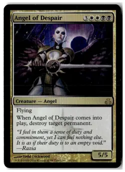 MTG Foil Angel of Despair - Guildpact Moderately Played English - Image 1