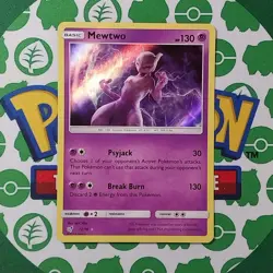 Mewtwo 12/18 Detective Pikachu Set Holo NM Pokemon Card English - Image 1