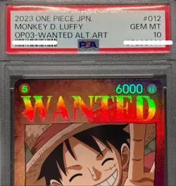 PSA 10 Monkey D Luffy One Piece Card ST01-012 SR OP03 Wanted Alt Art Japanese - Image 3