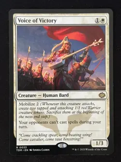 1x MTG Voice of Victory - Tarkir: Dragonstorm (TDM) #33 - Magic the Gathering - Image 1